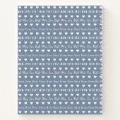 Carnet Meilleure maman Jamais Coeurs Bleus Photo (Dos)