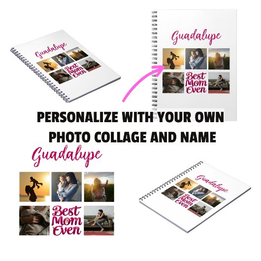 Carnet Meilleure maman jamais mère collage photo