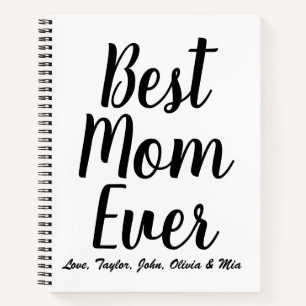 Carnet Meilleure maman Jamais noir blanc recette de scrip