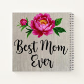 Carnet Meilleure maman jamais rose Aquarelle Poster (Dos)