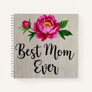 Carnet Meilleure maman jamais rose Aquarelle Poster