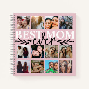 Carnet Meilleure maman Jour Blush Pink Photo Collage
