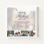 Carnet Meilleure Mère Élégant Script Collage Photo (Dos)