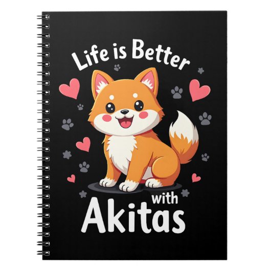 Carnet Meilleure vie avec Akita Débardeur (Devant)