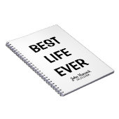 Carnet Meilleure vie jamais Baptême noir et blanc (Côté Droit)