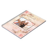 Carnet Meilleures amies photo pampas rose doré floral (Côté gauche)