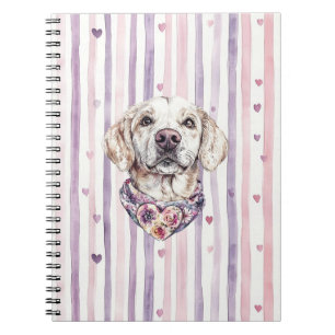 Carnet Meilleures Amies pour Toujours Chien Rose Coeurs V