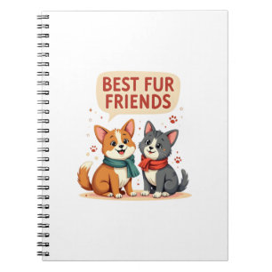 Carnet Meilleurs amis en peluche vintage dessin animé cha