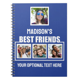 Carnet Meilleurs amis photos personnalisées, texte et cou