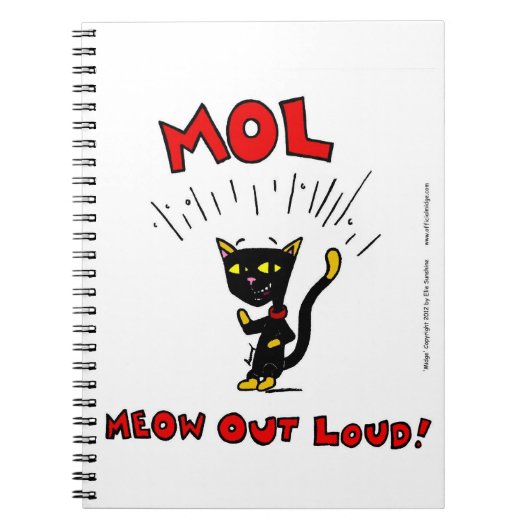 Carnet Mel "MOL : MEOW OUT LOUD" (Devant)
