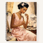 Carnet Melanated Enchanting 1940 maquillage fille spirale (Devant)