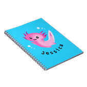 Carnet Mélange bulle rose Axolotl avec nom (Côté Droit)