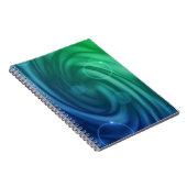 Carnet Mélange De Couleurs Bleu Et Vert Doux Vortex (Côté Droit)