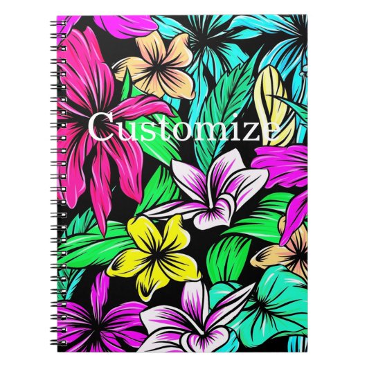 Carnet Mélange de fleurs tropicales Thunder_Cove (Devant)