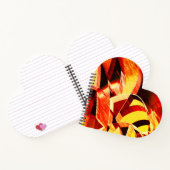 Carnet Mélange de jaunissement avec rouge foncé, stries f (Intérieur)