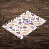 Carnet Mélange de méduse pastel violet et monogramme oran