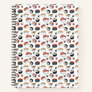 Carnet Mélange de Sushi Dessiné à la Main