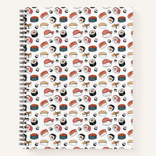 Carnet Mélange de Sushi Dessiné à la Main (Devant)