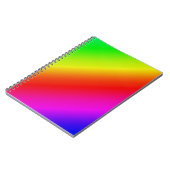 Carnet Mélange diagonal dégradé arc-en-ciel coloré (Côté gauche)