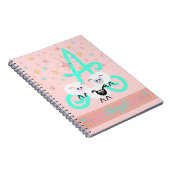 Carnet Mélange Moutons & Étoiles Nom et Monogramme initia (Côté Droit)
