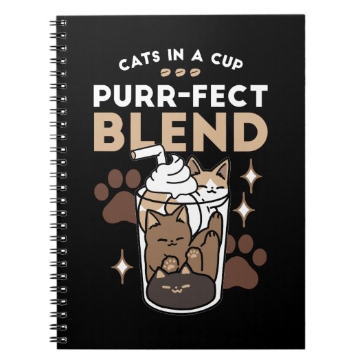 Carnet Mélange Purr-Fect : Conception de café pour le caf (Devant)