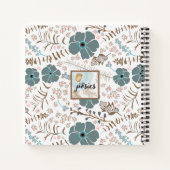 Carnet Mélange Turquoise rose gris monogramme (Dos)