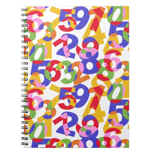 Carnet Mélanger les nombres de couleurs (Devant)