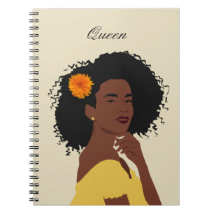 Carnet Melanin African American Queen customisé