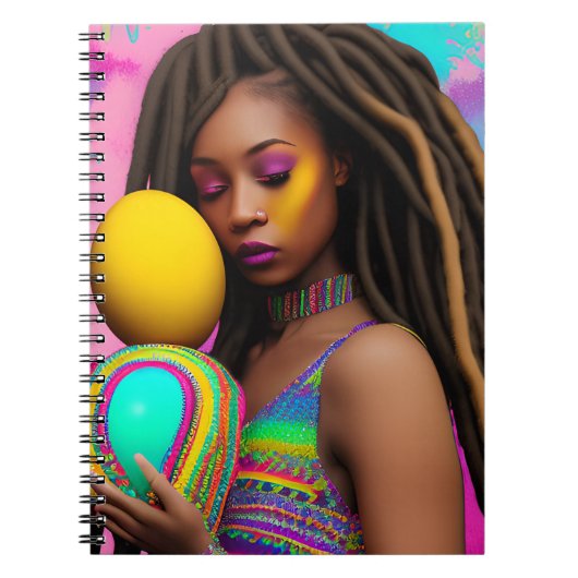 Carnet Melanin Easter Rainbow Spring Sista Girl Birthday (Devant)