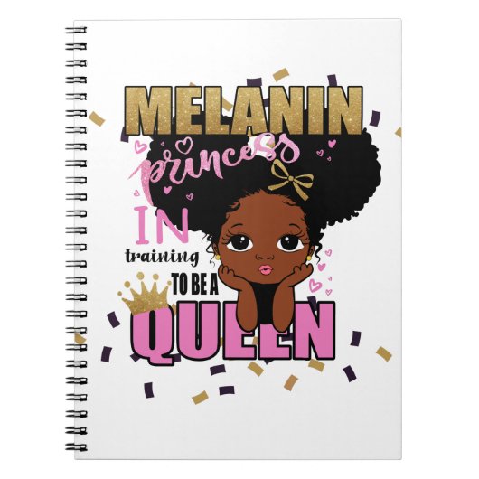 Carnet Melanin Princess Training To Be Queen Lilibet Gift (Devant)