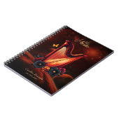 Carnet Mélodie cosmique, magie de la harpe. (Côté gauche)