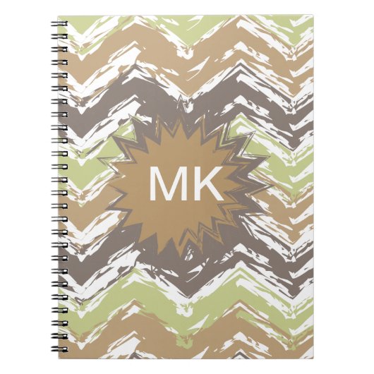 Carnet Melon Brandy Scribble ZigZag Motif (Devant)