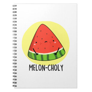 Carnet Melon-choly Drôle Triste Pastèque Pun 