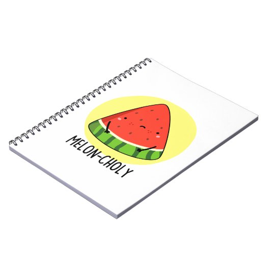 Carnet Melon-choly Funny Sad Watermelon Pun (Côté gauche)