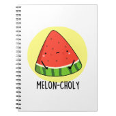 Carnet Melon-choly Funny Sad Watermelon Pun (Devant)