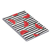 Carnet Mélon d'eau Motif transparent rayé (Côté Droit)