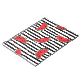 Carnet Mélon d'eau Motif transparent rayé (Côté gauche)
