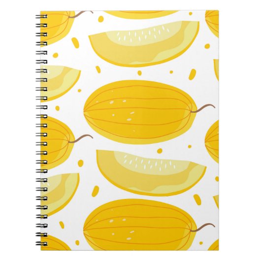 Carnet Melon Doodle Fruit Design Vintage (Devant)