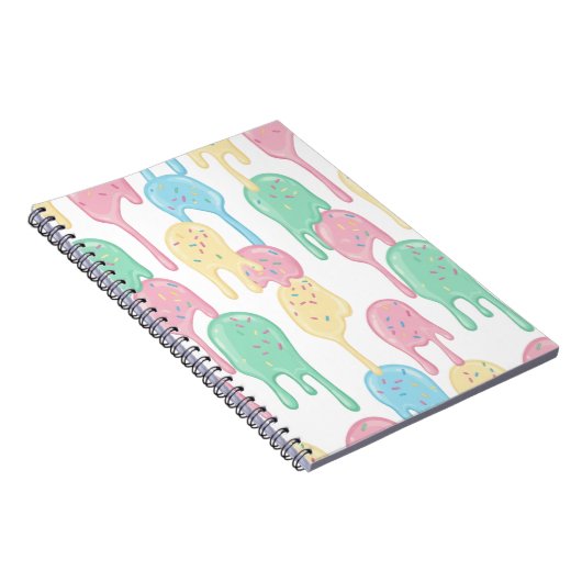 Carnet Melting Ice Cream and Sprinkles Pattern (Côté Droit)