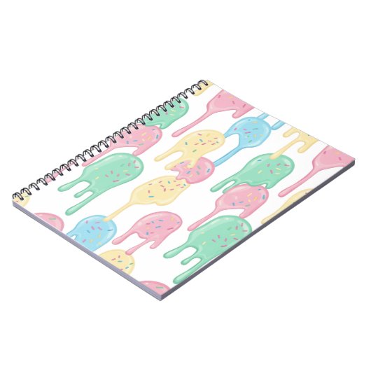 Carnet Melting Ice Cream and Sprinkles Pattern (Côté gauche)