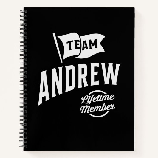 Carnet Membre de l'équipe Andrew Lifetime (Devant)