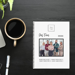 Carnet Membre de l'équipe photo d'entreprise nom blanc