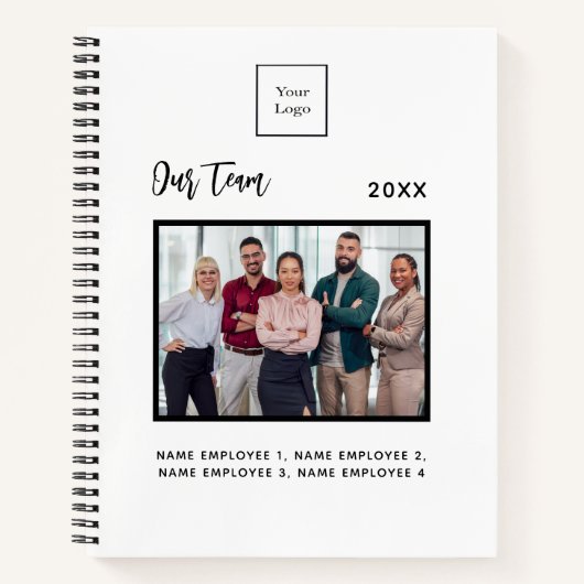 Carnet Membres de l'équipe de photos d'entreprise nom bla (Devant)