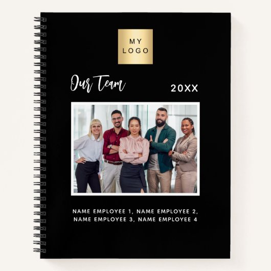 Carnet Membres de l'équipe de photos d'entreprise nom noi (Devant)