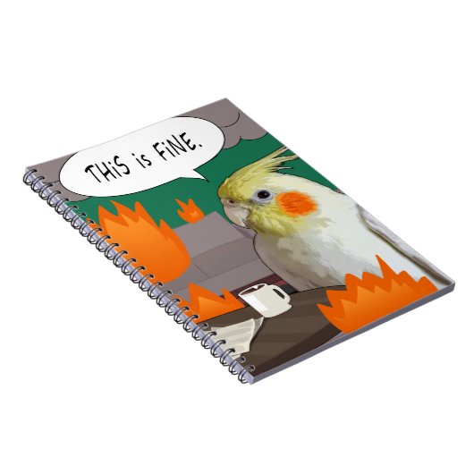 Carnet Mème Cockatiel Drôle C'Est Un Chaos Fou Pour Les M (Côté Droit)