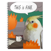 Carnet Mème Cockatiel Drôle C'Est Un Chaos Fou Pour Les M (Devant)
