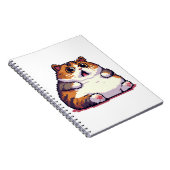 Carnet Mème de chat gras orange choqué pixel art (Côté Droit)