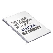Carnet Mème de l'école infirmière Pas d'argent du sommeil (Côté Droit)