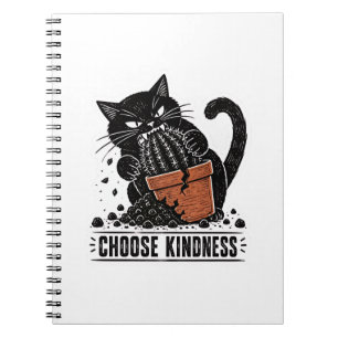 Carnet Mème de linogravure de chat drôle Choisissez la ge