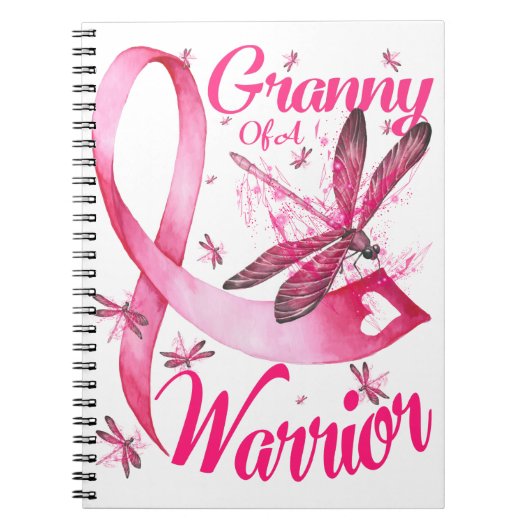 Carnet Mémé d'un guerrier libellule cancer du sein (Devant)
